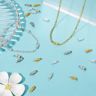 90Pcs 3 Colors Alloy Screw Clasps FIND-SC0012-06-1