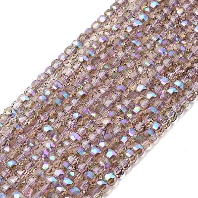 Electroplate Glass Beads Strands GLAA-Q105-03L-1