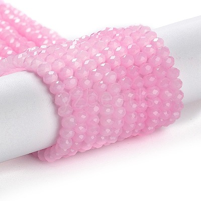 Baking Paint Imitation Jade Glass Bead Strands DGLA-A034-J4MM-A26-1