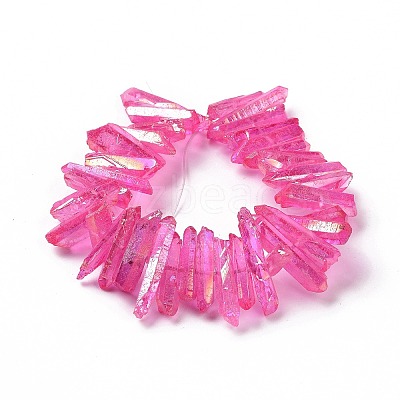Natural Quartz Crystal Points Beads Strands G-K181-B10-1
