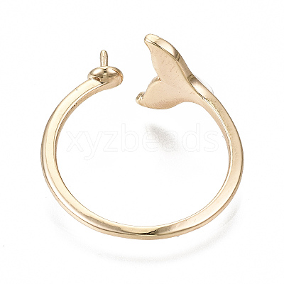 Brass Peg Bails Cuff Finger Ring Settings KK-S354-288-NF-1