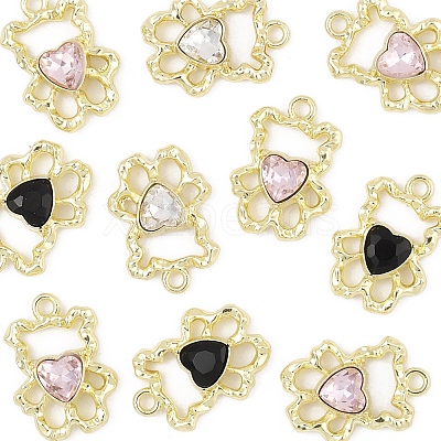 10Pcs Alloy with Rhinestone Pendants ALRI-FS0001-07-1