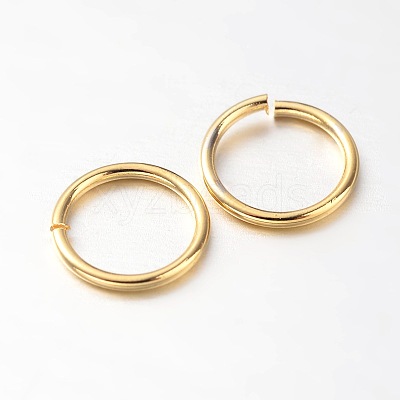 Eco-Friendly PVD Vacuum Plating & Long-Lasting Plated Brass Open Jump Rings KK-E663-6mm-G-1