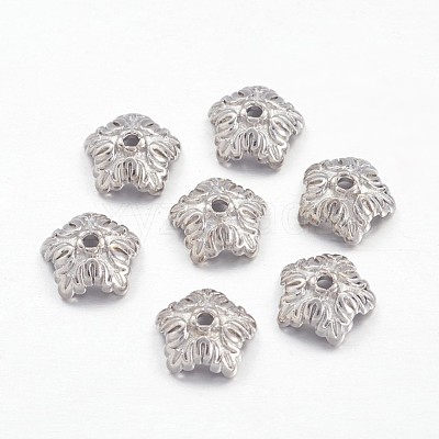 Tibetan Style Bead Caps TIBEB-A24621-P-LF-1
