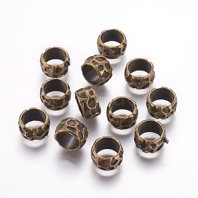 Rondelle Tibetan Style Alloy Beads LS-MLF10982Y-NF-1