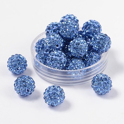 Pave Disco Ball Beads RB-H258-10MM-211-1