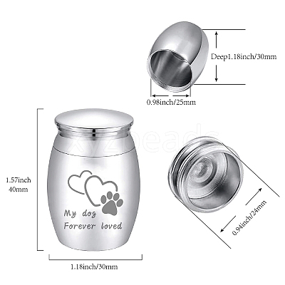 Stainless Steel Cremation Urn AJEW-CN0001-91A-1