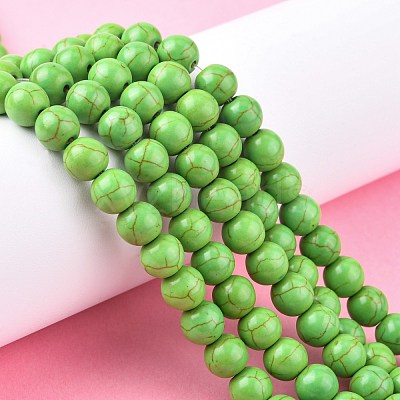 Synthetic Turquoise Beads Strands TURQ-G106-8mm-02B-1