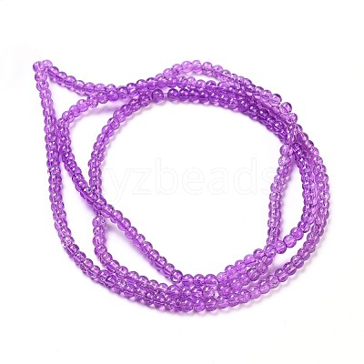 Spray Painted Crackle Glass Beads Strands CCG-Q001-4mm-12-1