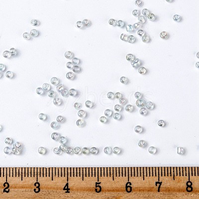 Round Transparent Colors Rainbow Glass Seed Beads X-SEED-A007-2mm-161-1