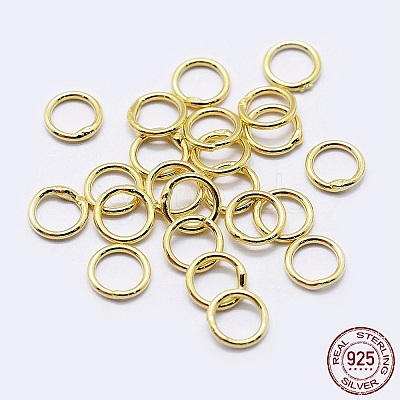 925 Sterling Silver Soldered Closed Jump Rings STER-F036-03G-1x8-1