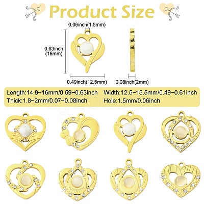 304 Stainless Steel Pendants STAS-CJ0003-42-1