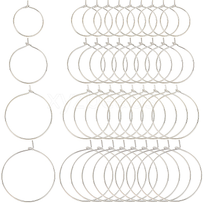 160Pcs 4 Style Brass Wine Glass Charm Rings KK-SP0001-33P-1
