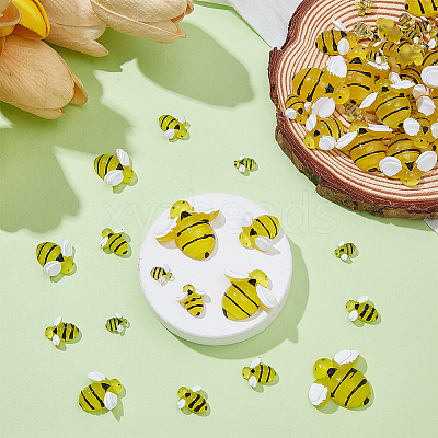 74Pcs 5 Styles Luminous Transparent Resin Cabochons RESI-SC0006-73-1