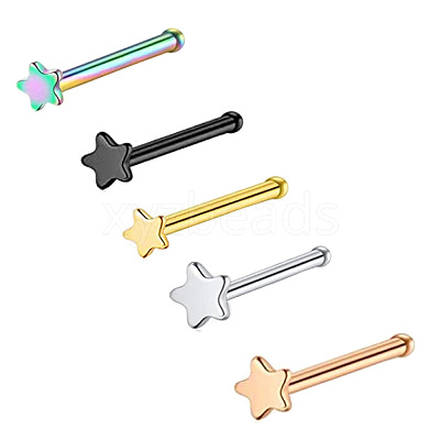 304 Stainless Steel Star Nose Bone Rings WGFF656-05-1