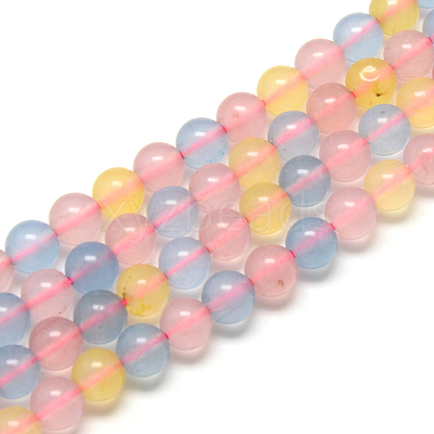 Natural Chalcedony Bead Strands X-G-R342-8mm-20-1