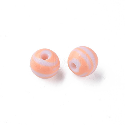 Opaque Striped Acrylic Beads MACR-S373-27D-08-1