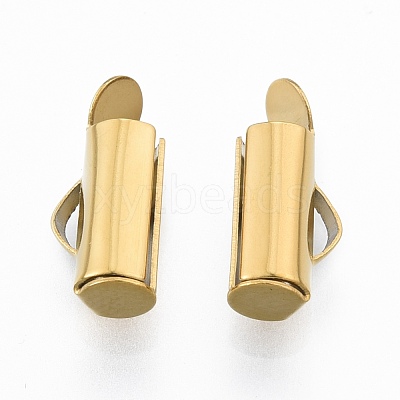 304 Stainless Steel Slide On End Clasp Tubes STAS-S115-01C-G-1