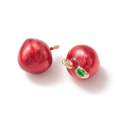 2pcs Brass Enamel Charms KK-YW0001-90-1