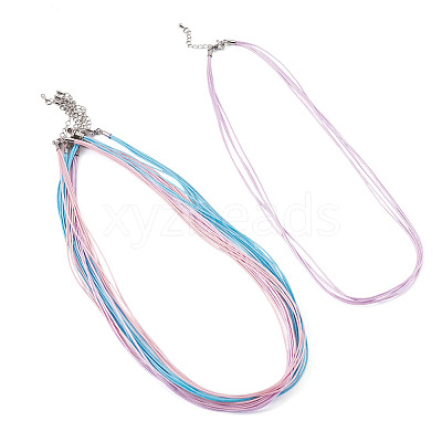 6Pcs 3 Colors 1MM Polyester&Cotton Waxed Cord 5-Strand Necklace Making MAK-TA0001-36A-1