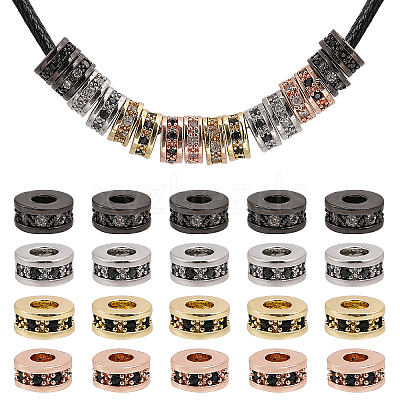 16Pcs 8 Colors Brass Spacer Beads KK-CA0002-49-1