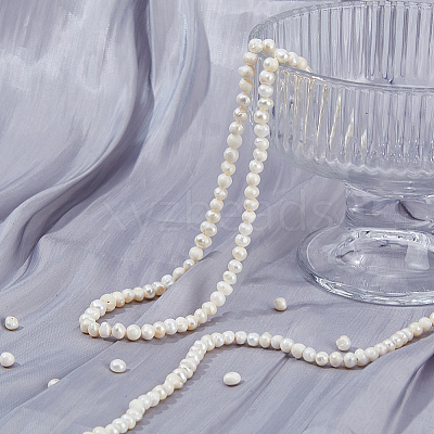 2 Strands Natural Cultured Freshwater Pearl Beads Strands PEAR-HS0001-27-1