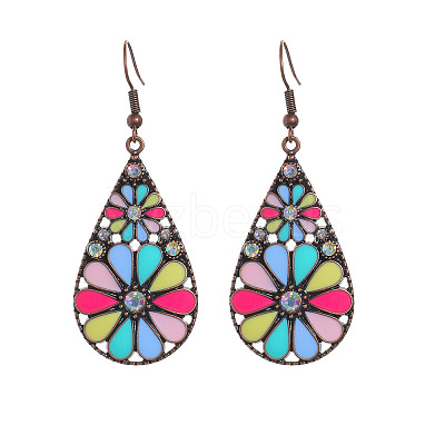 Bohemian Alloy Enamel Dangle Earrings FS-WG2DAA9-16-1