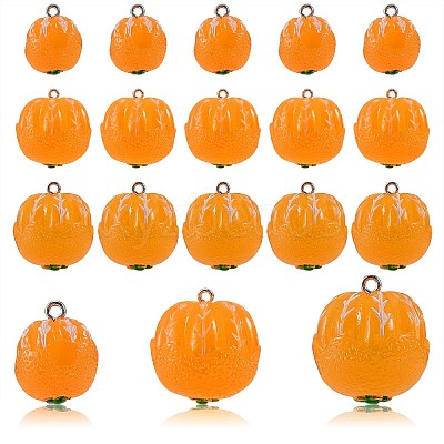 18Pcs 3 Style Opaque Resin Pendants RESI-SZ0001-61-1