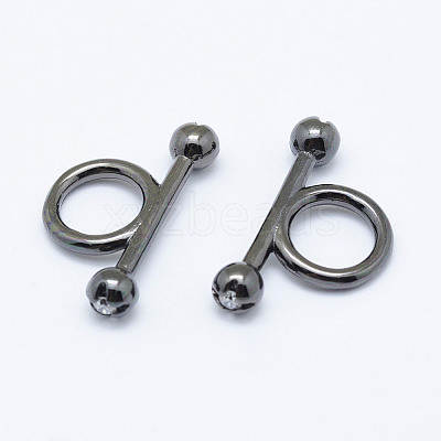 Brass Cubic Zirconia Toggle Clasps KK-P130-071B-NR-1