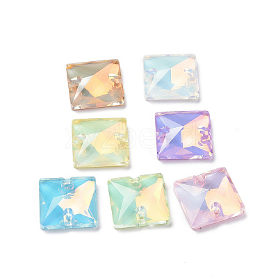 Mocha Effect Square Shape Sew on Rhinestone RGLA-C001-04B-AM-1