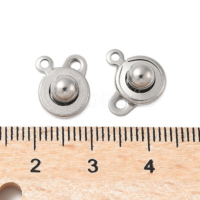 Non-Tarnish 201 Stainless Steel Snap Clasps STAS-K212-02P-1