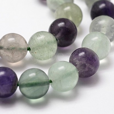 Natural Fluorite Bead Strands G-G735-24-6mm-AB+-1