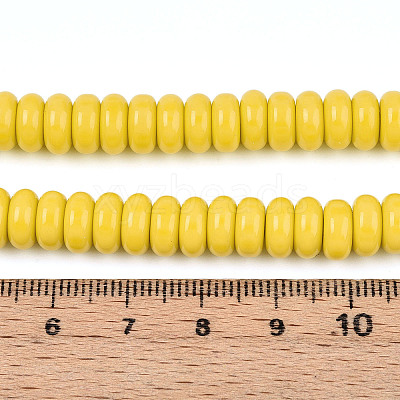 Opaque Spray Painted Glass Beads LS-GLAA-ZX008-8mm-18K-1