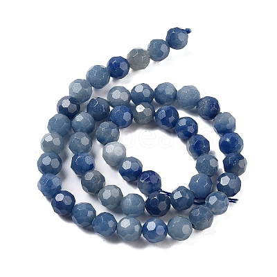 Dyed & Heated Natural Blue Aventurine Beads Strands G-C150-B05-01-1