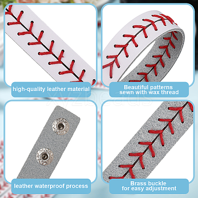 Cowhide Cord Bracelets BJEW-WH0014-099B-1