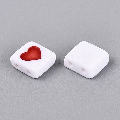 Opaque Acrylic Enamel Beads SACR-Q001-19B-1