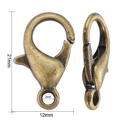 Zinc Alloy Lobster Claw Clasps E107-AB-1