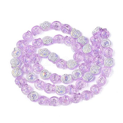Electroplate Transparent Glass Beads Strands EGLA-Q136-02A-05-1