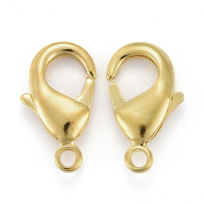 Brass Lobster Claw Clasps X-KK-903-G-NF-1