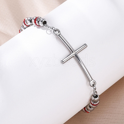 201 Stainless Steel Link Chain Bracelets BJEW-A032-01P-03-1