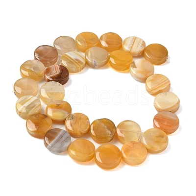 Natural Yellow Botswana Agate Beads Strands G-F790-H04-04-1