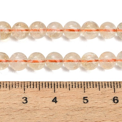 Natural Citrine Beads Strands GG-CBACB71-03-6mm-1