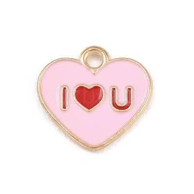 Valentine's Day Alloy Enamel Pendants ENAM-I084-01KCG-24-1