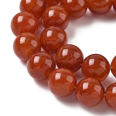 Natural Crackle Agate Beads Strands G-I394-B15-10mm-1