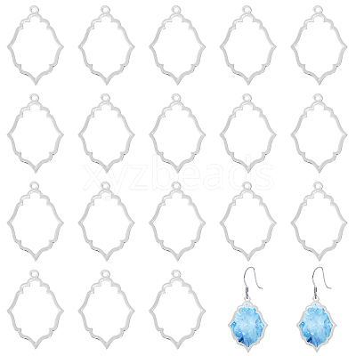 20Pcs Alloy Open Back Bezel Pendants FIND-CA0008-78-1