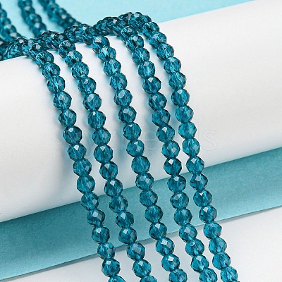 Transparent Glass Beads Strands GLAA-C019-01B-34-1