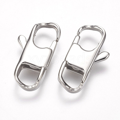 Wholesale Yilisi 24Pcs 4 Style 304 Stainless Steel Lobster Claw Clasps 