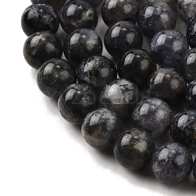 Natural Iolite Beads Strands G-E561-16-10mm-1
