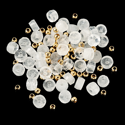 50Pcs Natural Quartz Crystal Beads G-TAD0001-10-1