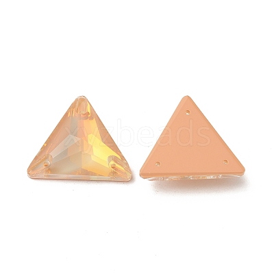 Mocha Effect Triangle Shape Sew on Rhinestone GLAA-A024-06D-1